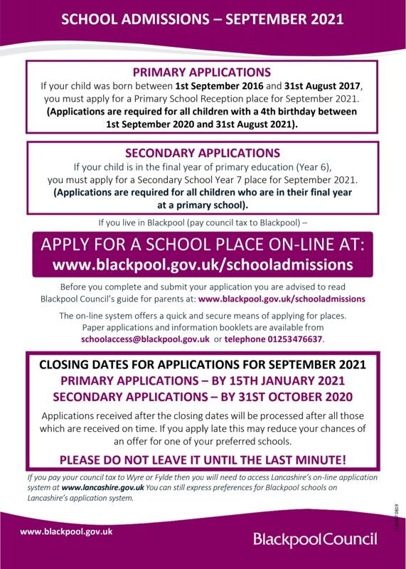 Image of Admissions for September 2021