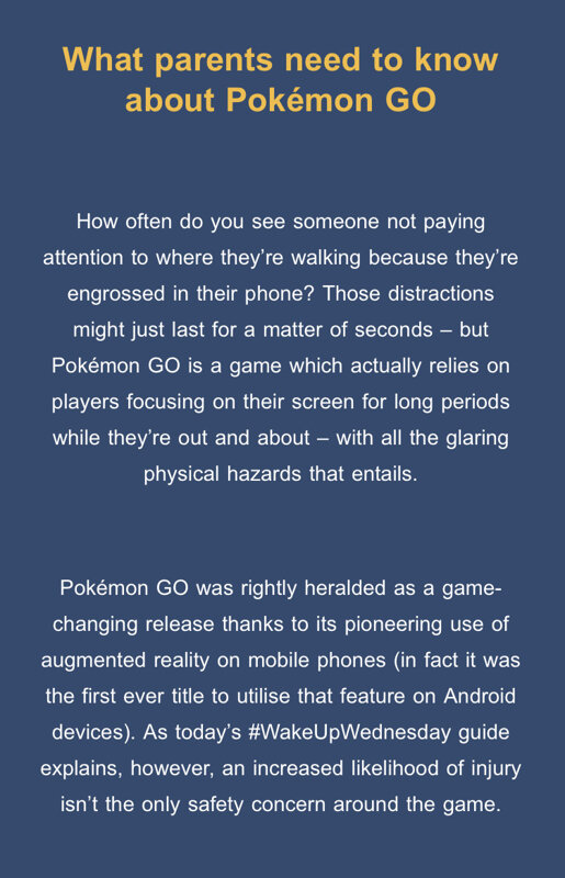 Image of Pokemon GO #WakeUpWednesday Guide for Parents/Carers