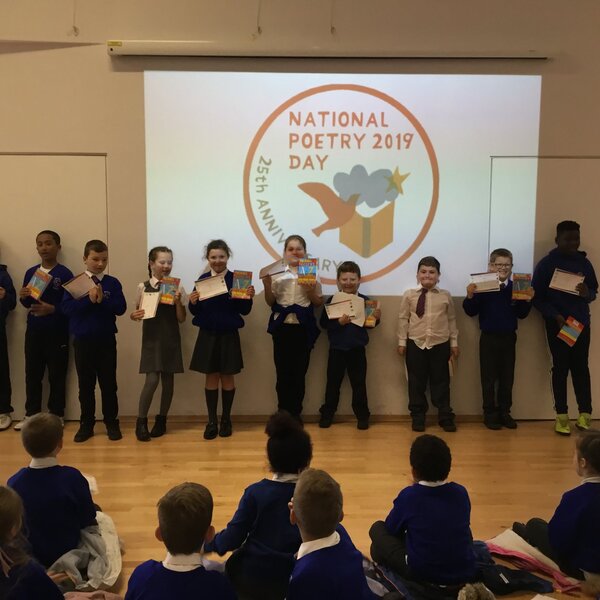 Image of Achievers Assembly - National Poetry Day Winners - Friday 4th October.